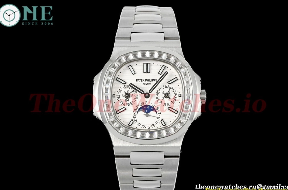 5740 Stk A240 Nautilus 40mm GRF SS diamonds SS White 0119